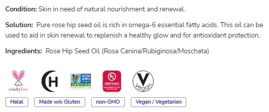 Olio di semi di rosa canina | Puro al 100% - 118 ml