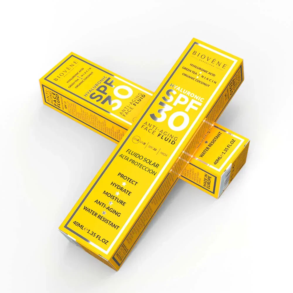 Crema solare viso idratante SPF 30 con acido ialuronico antietà - 40 ml