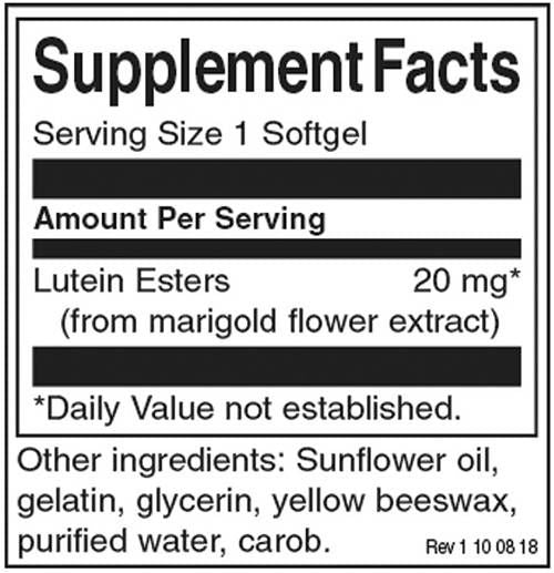 Luteina 20 mg - 60 softgels
