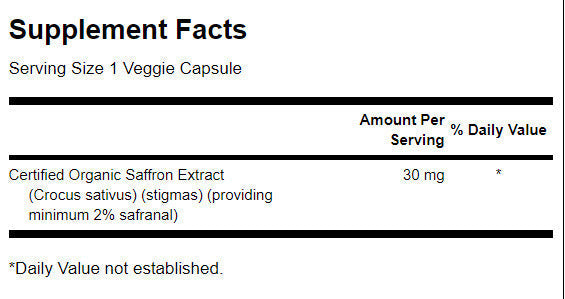 Estratto di Zafferano 2% Safranal 30 mg - 60 capsule
