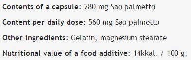 Saw Palmetto 280 mg - 100 capsule