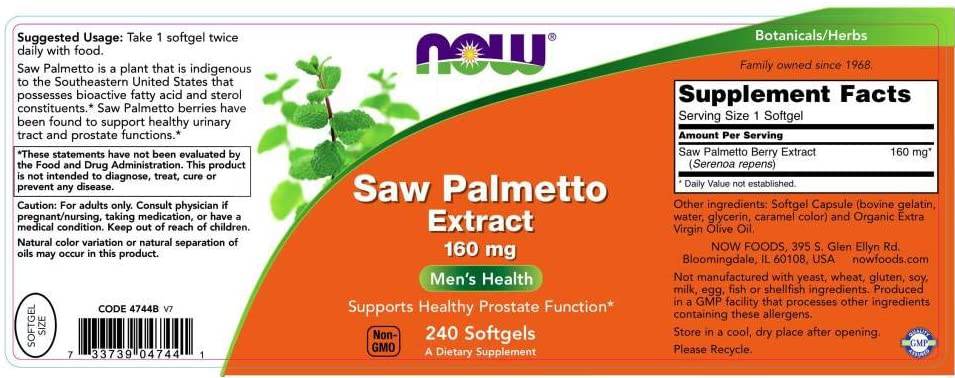 Estratto di Saw Palmetto 160 mg - 60 Capsule gel