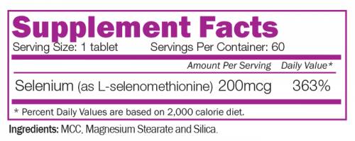 Selenio 200 mcg - 60 Compresse