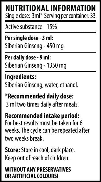 Ginseng siberiano - 100 ml