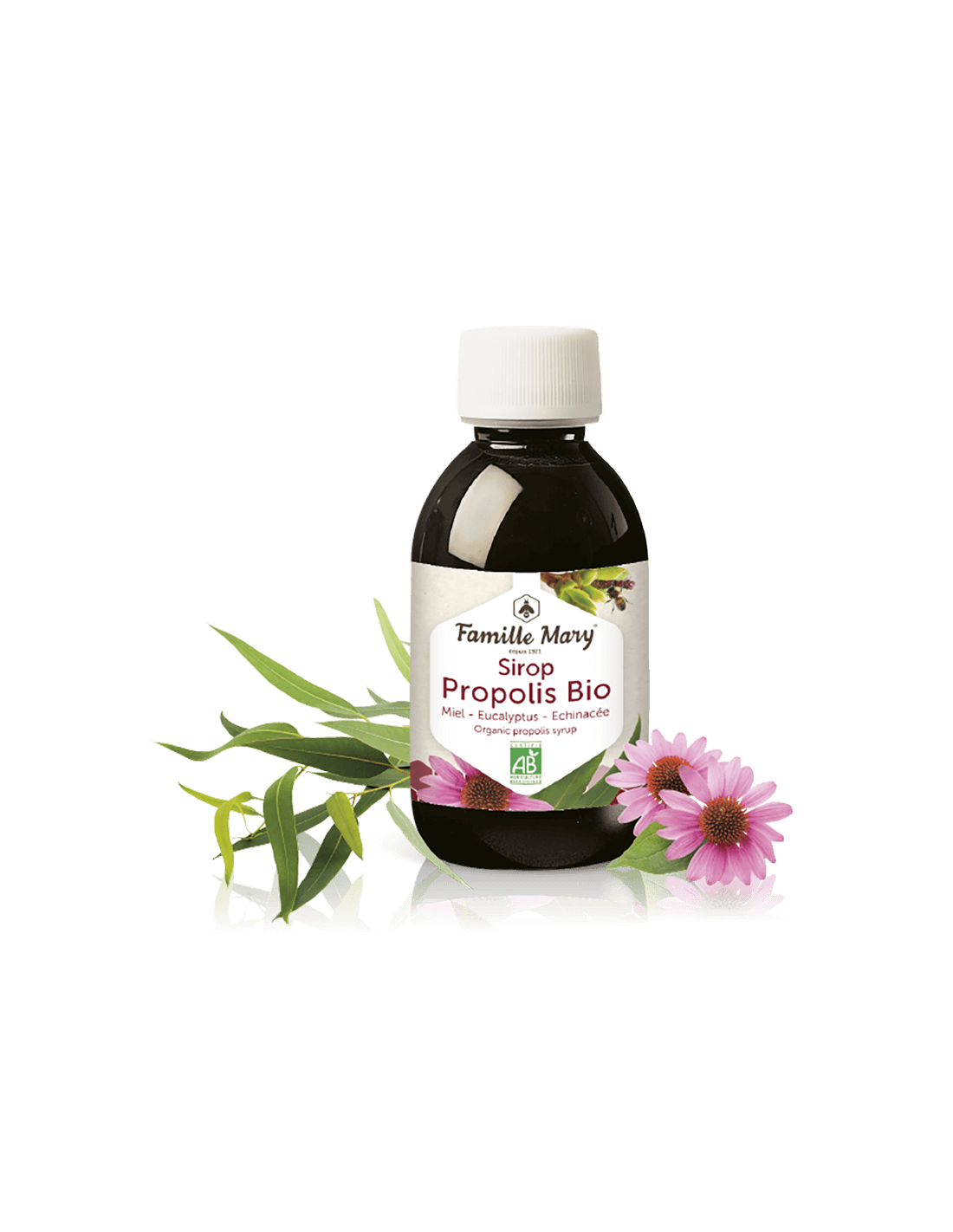Sirop Propolis Bio (con miele, eucalipto ed echinacea), 150 ml Famille Mary