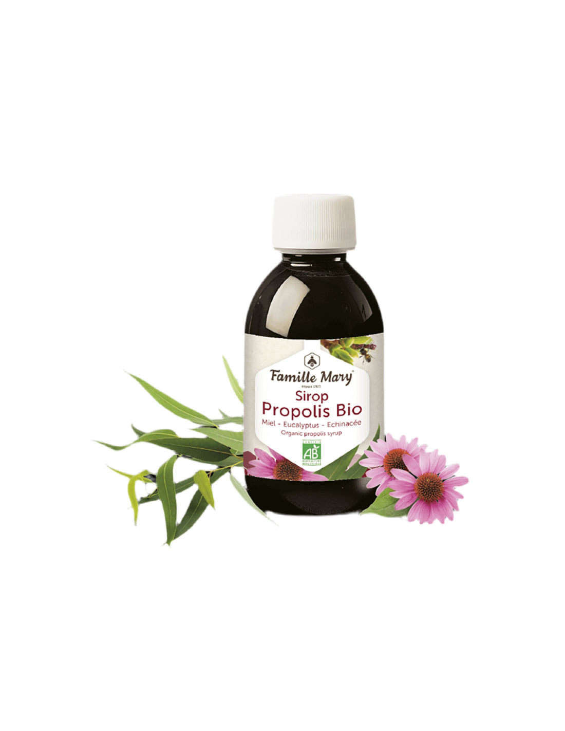 Sirop Propolis Bio (con miele, eucalipto ed echinacea), 150 ml Famille Mary