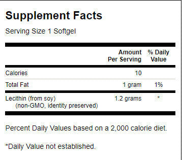 Lecitina di Soia Non OGM 1200 mg - 90 Capsule gel