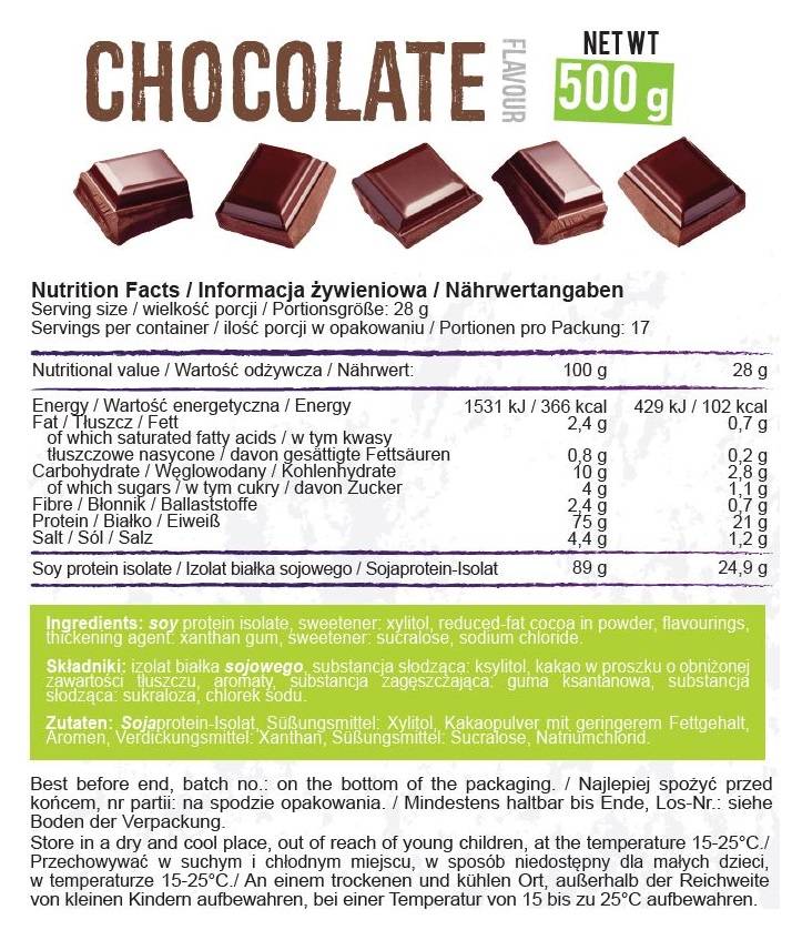 Proteine della soia - 500 grammi