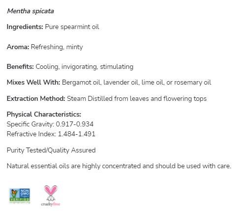 Olio di menta verde | Menta Spicata Pura al 100% - 30 ml