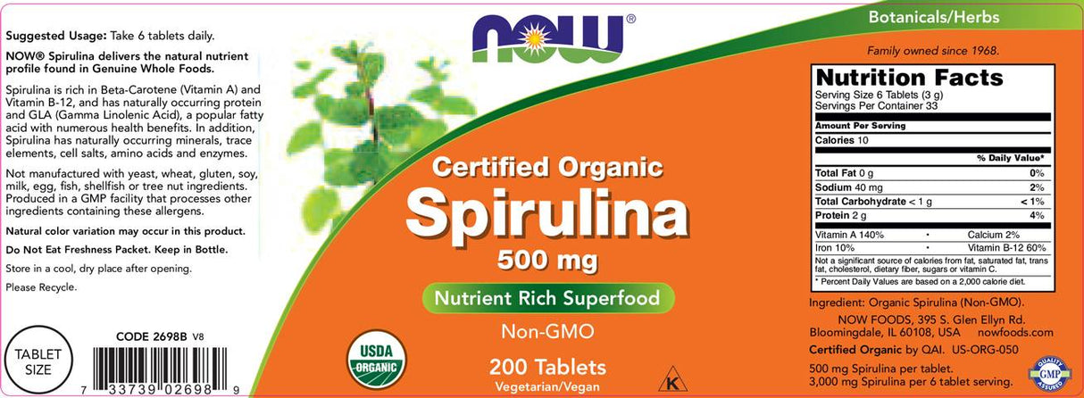 Spirulina 500 mg - 200 Compresse