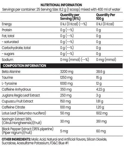 Testa di stimolazione V3 | Formula con caffeina - 205 grammi