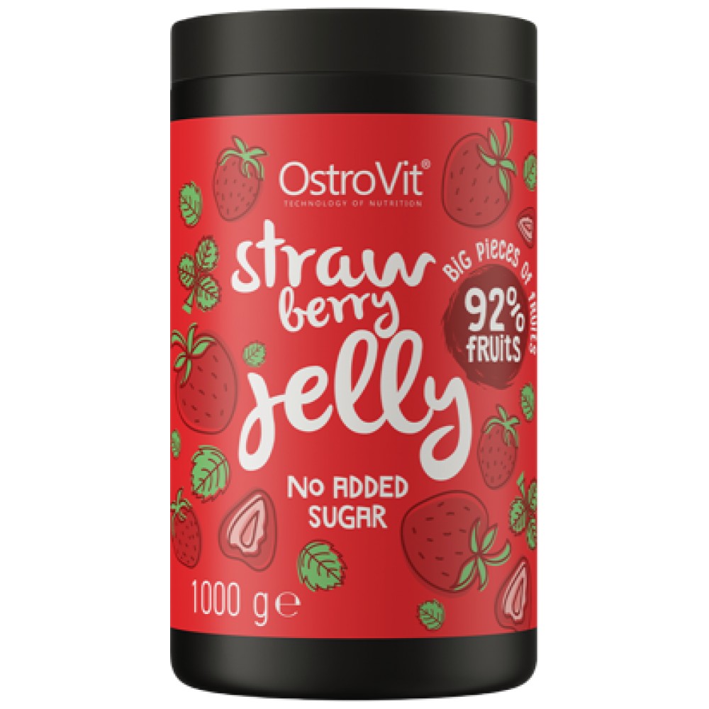 Gelatina Di Fragole | 92% Vera Frutta ~ Senza Zuccheri Aggiunti 1000 grammi