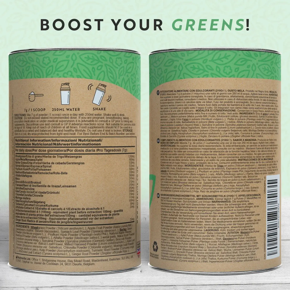 Super Greens Complex (18 ingredienti attivi) 200 g <tc>Nutravita</tc>