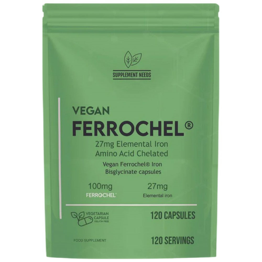 Ferrochel vegano | Ferro chelato 27 mg - 120 capsule