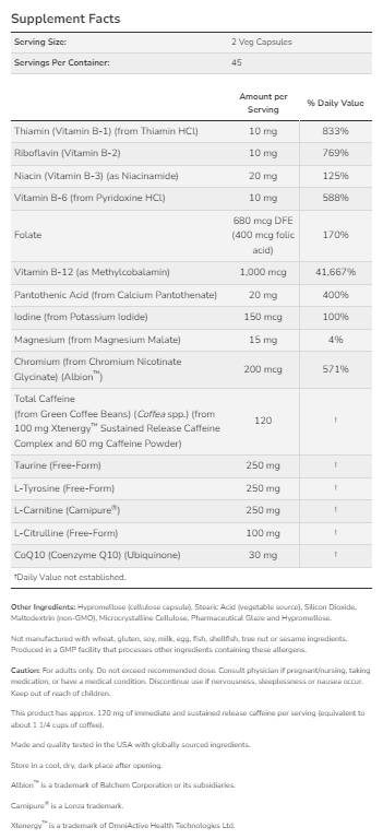 Energia sostenuta | con Xtenergy™ - 90 capsule