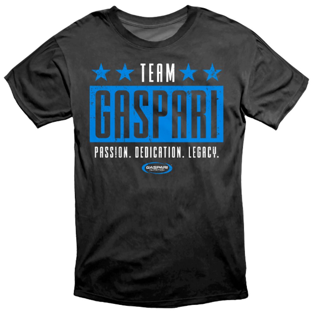 Maglietta/Team Gaspari/Passione. Dedizione. Eredità.