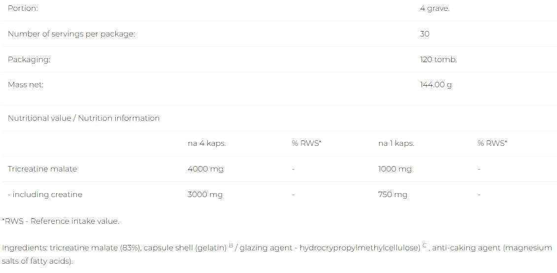 MTC | Tri-Creatina Malato - 120 capsule