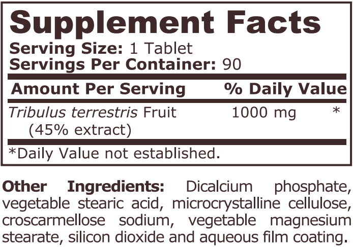 <tc>Pure Nutrition</tc> - TRIBULUS TERRESTRIS 1000 MG - 90 Compresse
