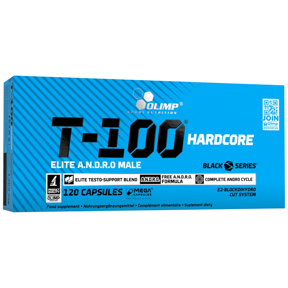 T -100 hardcore élite Andro maschio - 120 capsule