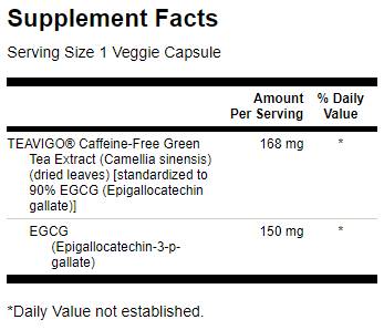 Estratto di tè verde Teavigo 90% EGCG 30 capsule
