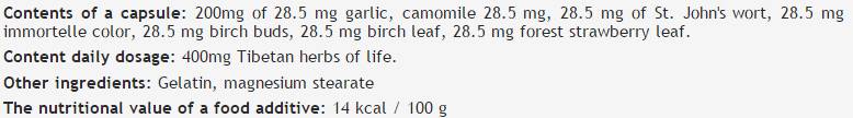 Erbe tibetane della vita 200 mg - 100 capsule