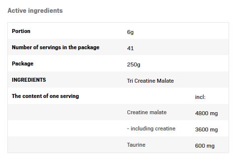 Tri Creatina Malato in Polvere - 0,250 kg