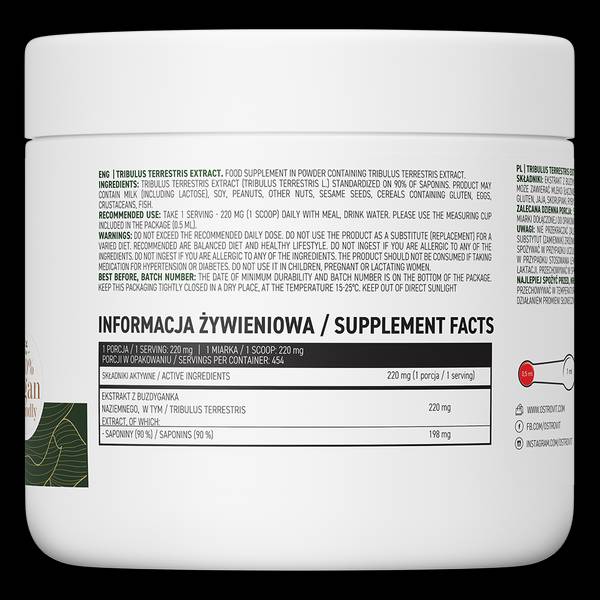 Estratto di Tribulus Terrestris 90% | Polvere 100 grammi