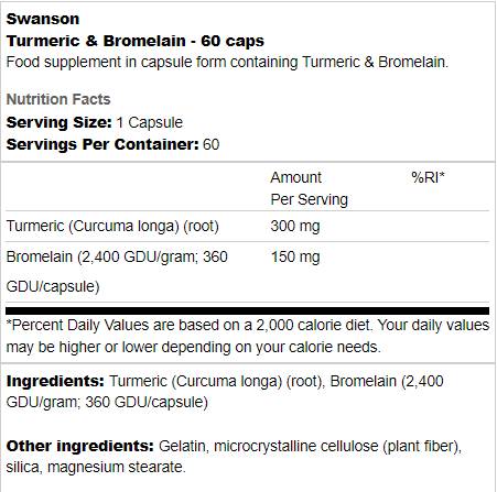 Curcuma e Bromelina 60 capsule