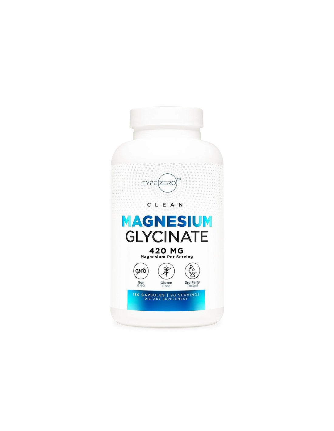 Sistema nervoso e cardiovascolare - Magnesio (glicinato) Type Zero™, 180 capsule
