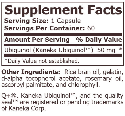 <tc>Pure Nutrition</tc> - UBIQUINOLO CoQ10 50 mg - 60 Capsule