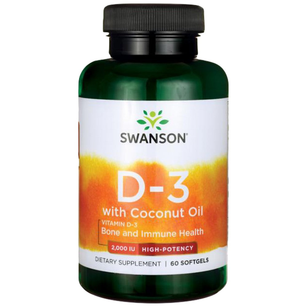 Ultra vitamina D-3 con olio di cocco 2000 UI 60 capsule gel