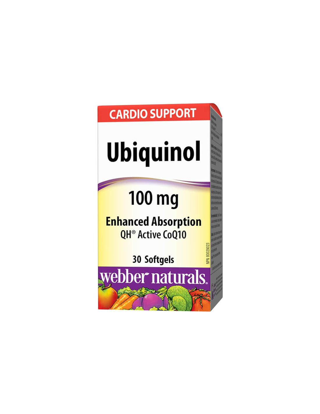 Ubiquinol Active CoQ10 - Coenzima Q10 attivo di ubiquinolo, 30 capsule softgel <tc>Webber Naturals</tc>
