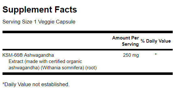 Ultimate Ashwagandha 250 mg/KSM-66 - 60 capsule