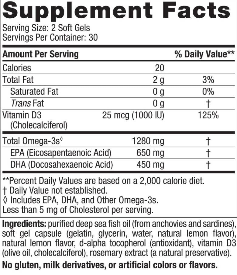 Ultimate Omega-D3 1280 mg - 120 capsule di gel