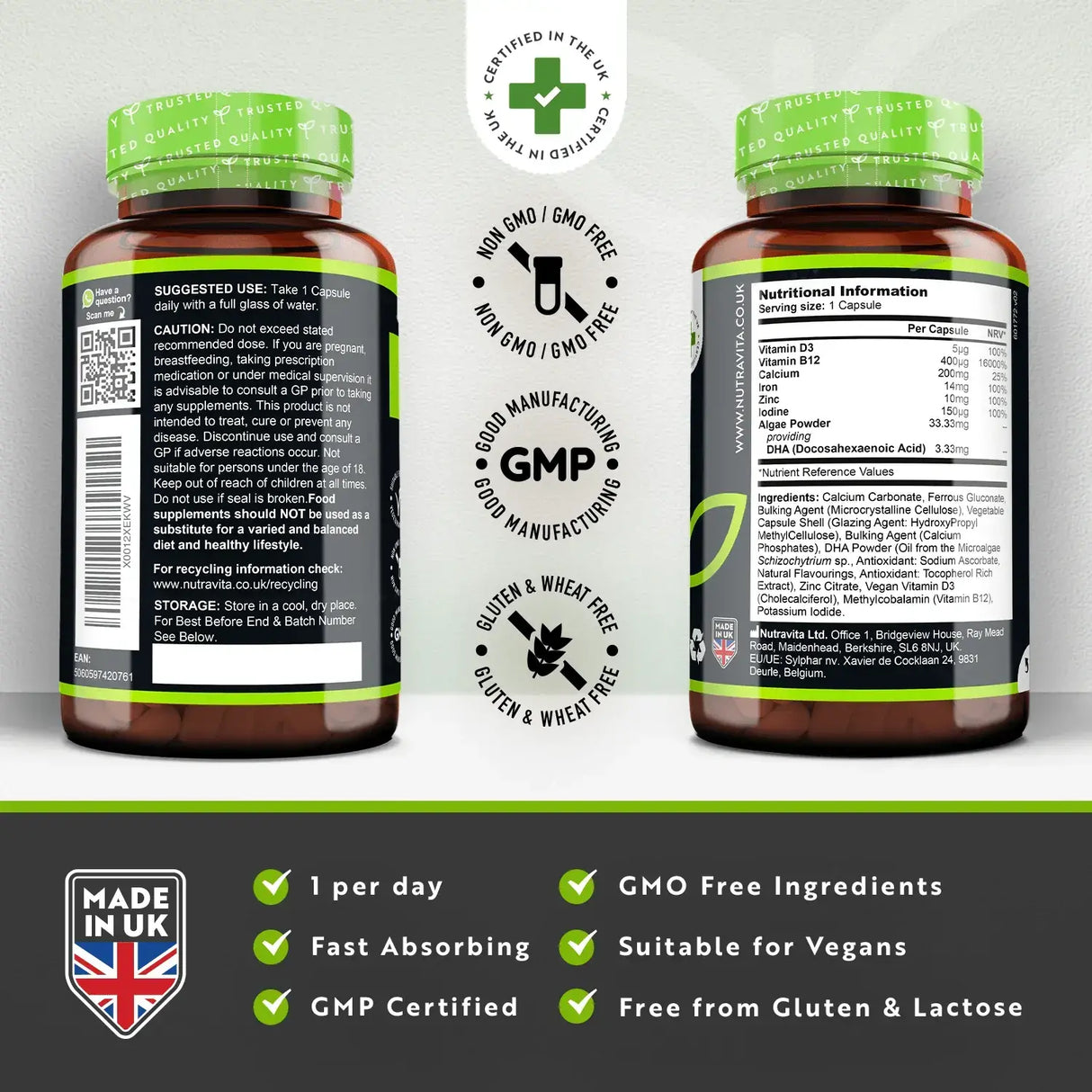 Multivitaminico essenziale vegano /120 capsule, 120 giorni/ <tc>Nutravita</tc>