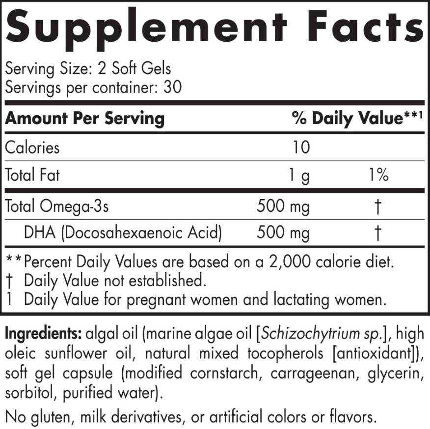 DHA prenatale vegano - 60 capsule molli
