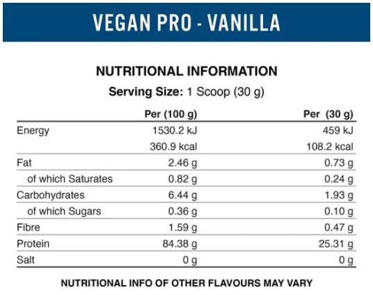 Vegan-Pro - Miscela proteica a base vegetale - 450 grammi