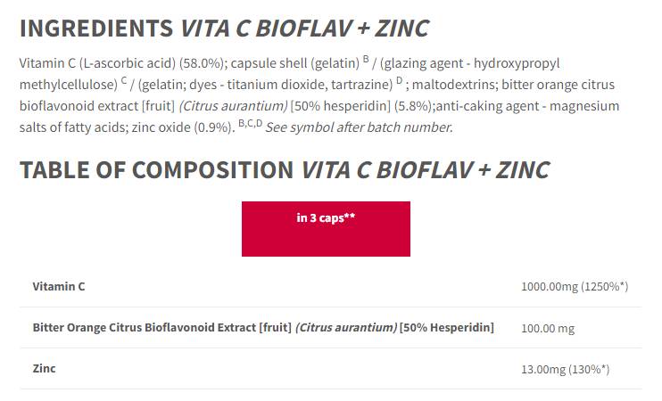 Vita C Bioflav + Zinco - 90 capsule