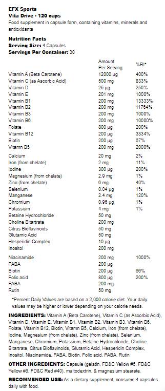 Vitadrive - 120 capsule