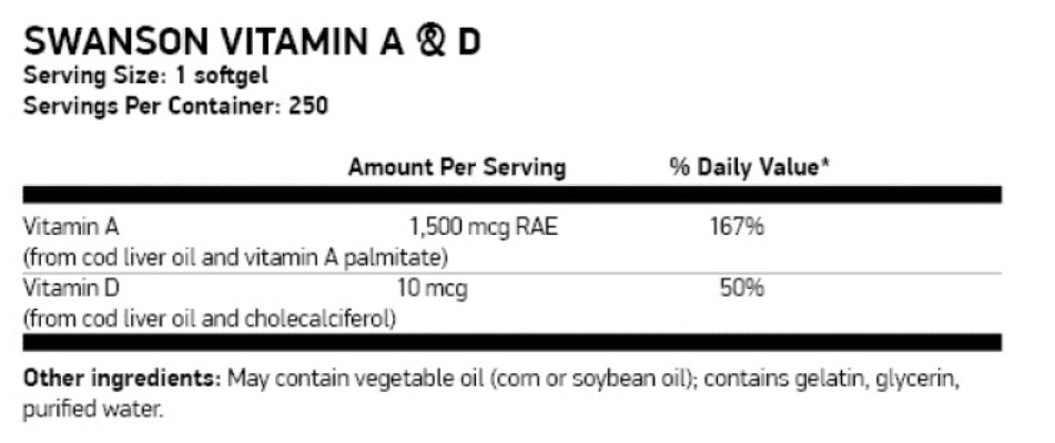 Vitamina A & D - 250 Capsule di gel