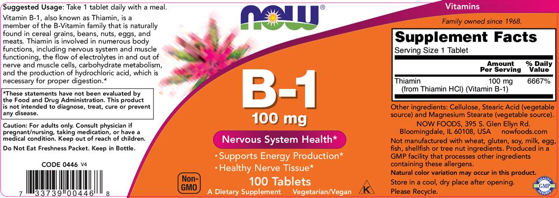 Vitamina B-1/Tiamina 100 mg - 100 Compresse