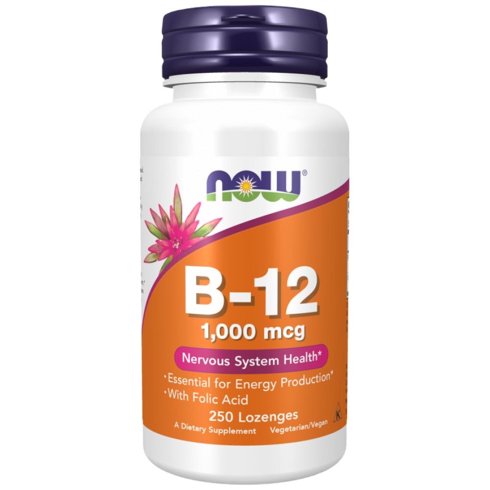 Vitamina B-12 1000 mcg | con Acido Folico - 250 Compresse sublinguali