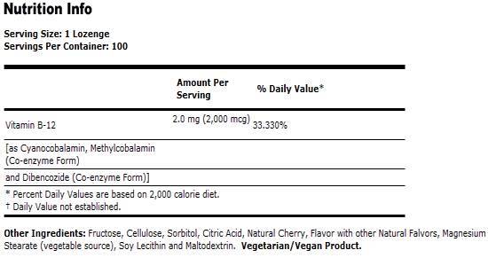Vitamina B-12 Instant Energy 2000 mcg - 100 Compresse sublinguali