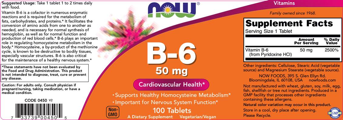 Vitamina B-6/Piridossina 50 mg - 100 Compresse