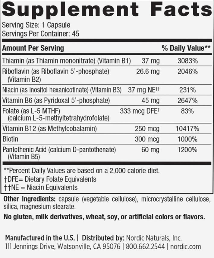 Complesso di vitamina B - 45 capsule