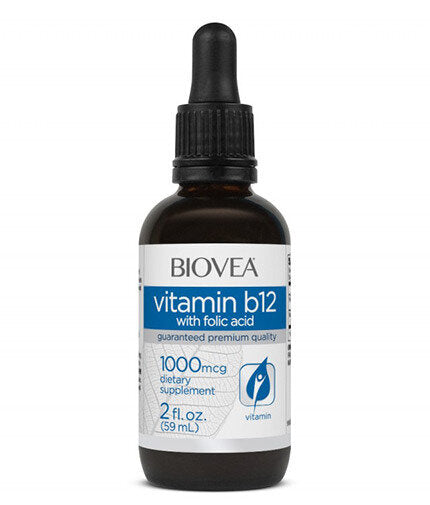 Gocce di Vitamina B12 e Acido Folico 1000 mcg/60 ml