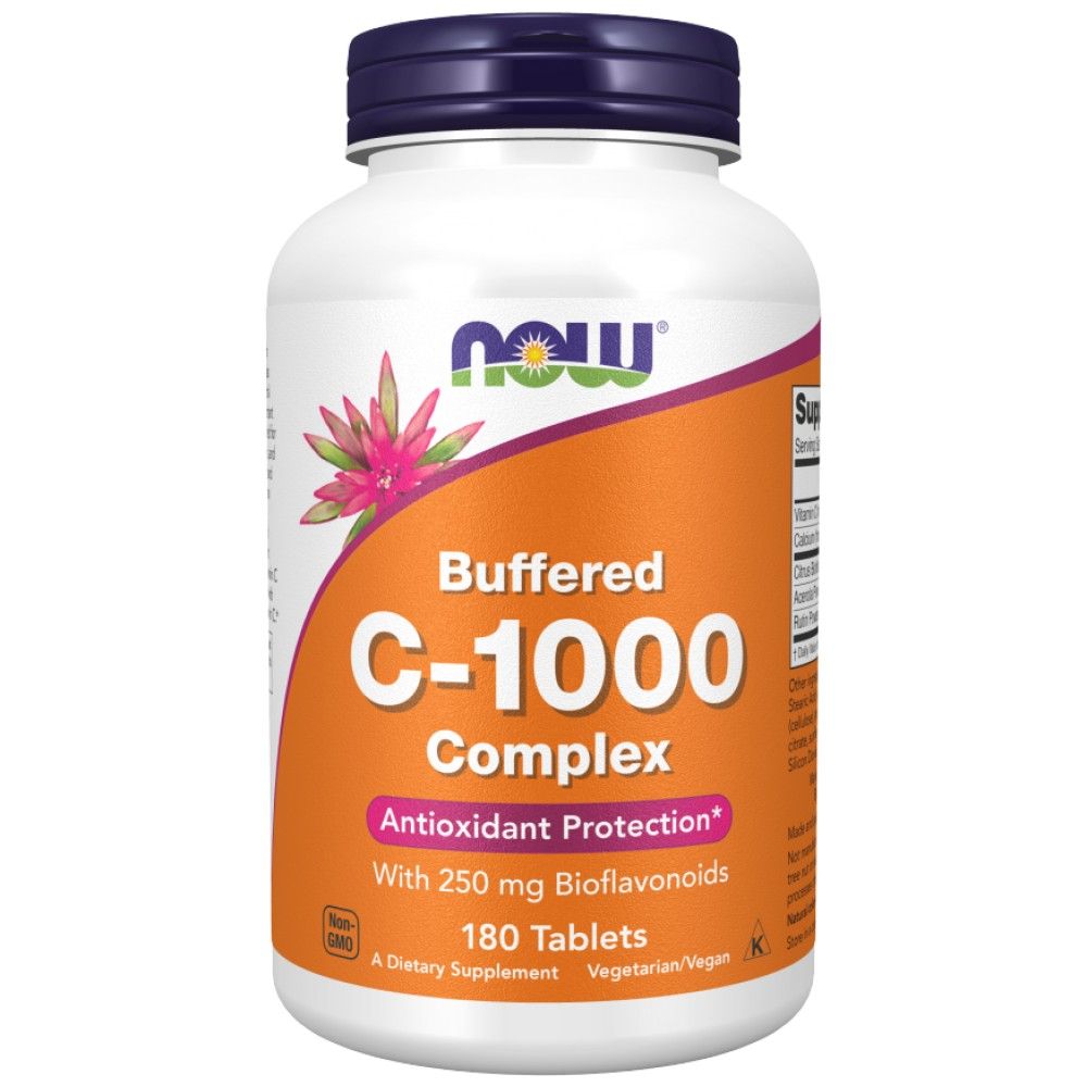 Complesso di vitamina C-1000 - Tamponato con 250 mg di bioflavonoidi - 180 Compresse