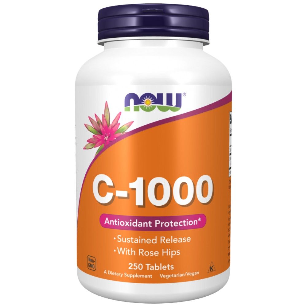 Vitamina C-1000 con rosa canina/Rilascio prolungato - 250 Compresse