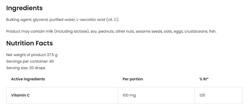 Vitamina C/Gocce liquide 30 ml