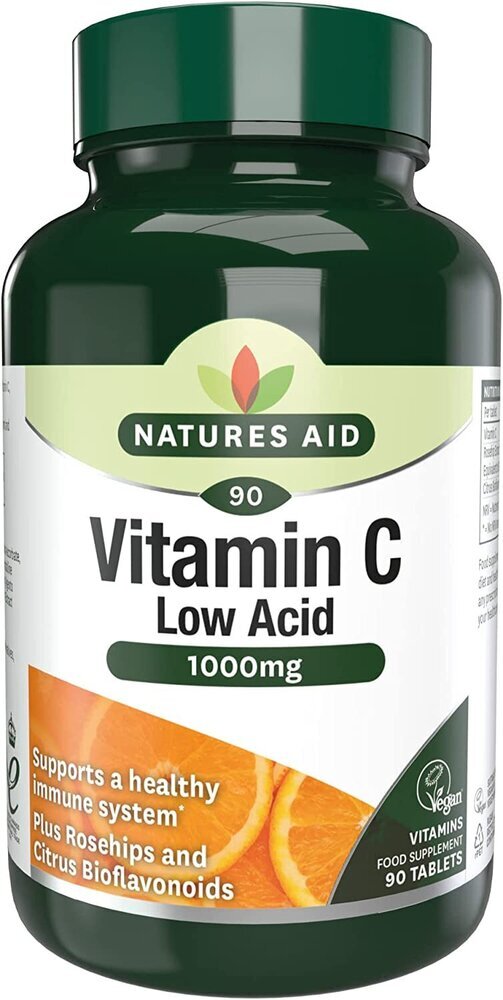 Vitamina C a bassa acidità (Vitamin C Low Acid) 1000mg 90 compresse NaturesAid